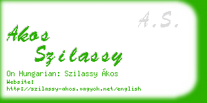 akos szilassy business card
